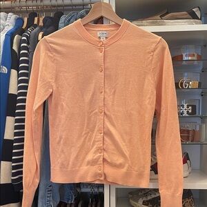 J. Crew Women's Peach Button-Up Cardigan